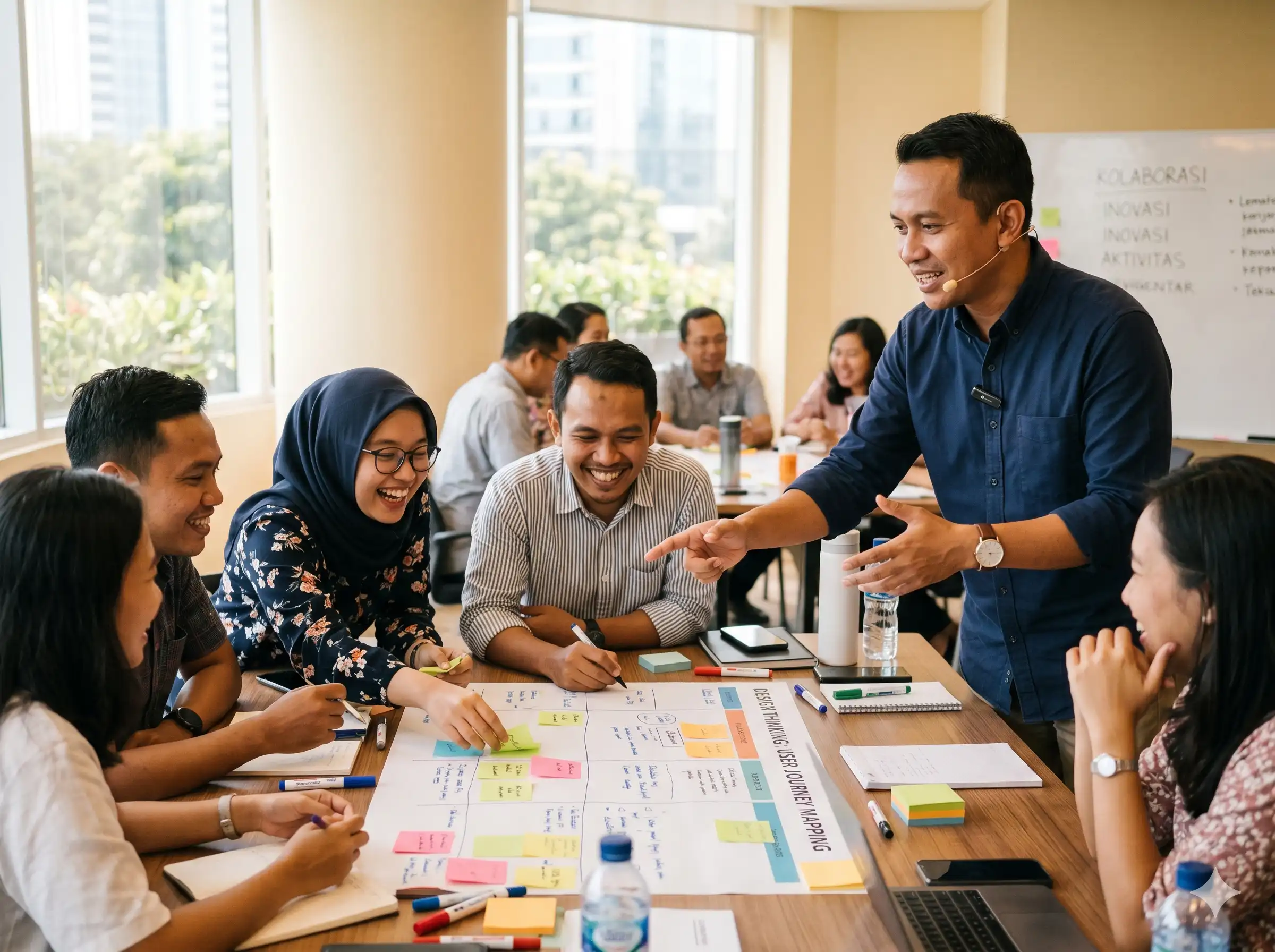 Momen pembelajaran experiential — peserta belajar dari pengalaman langsung