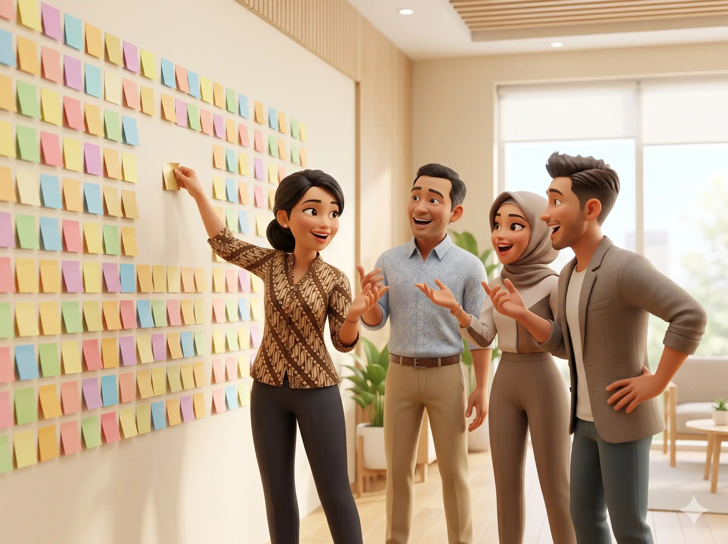 Sticky-note brainstorm